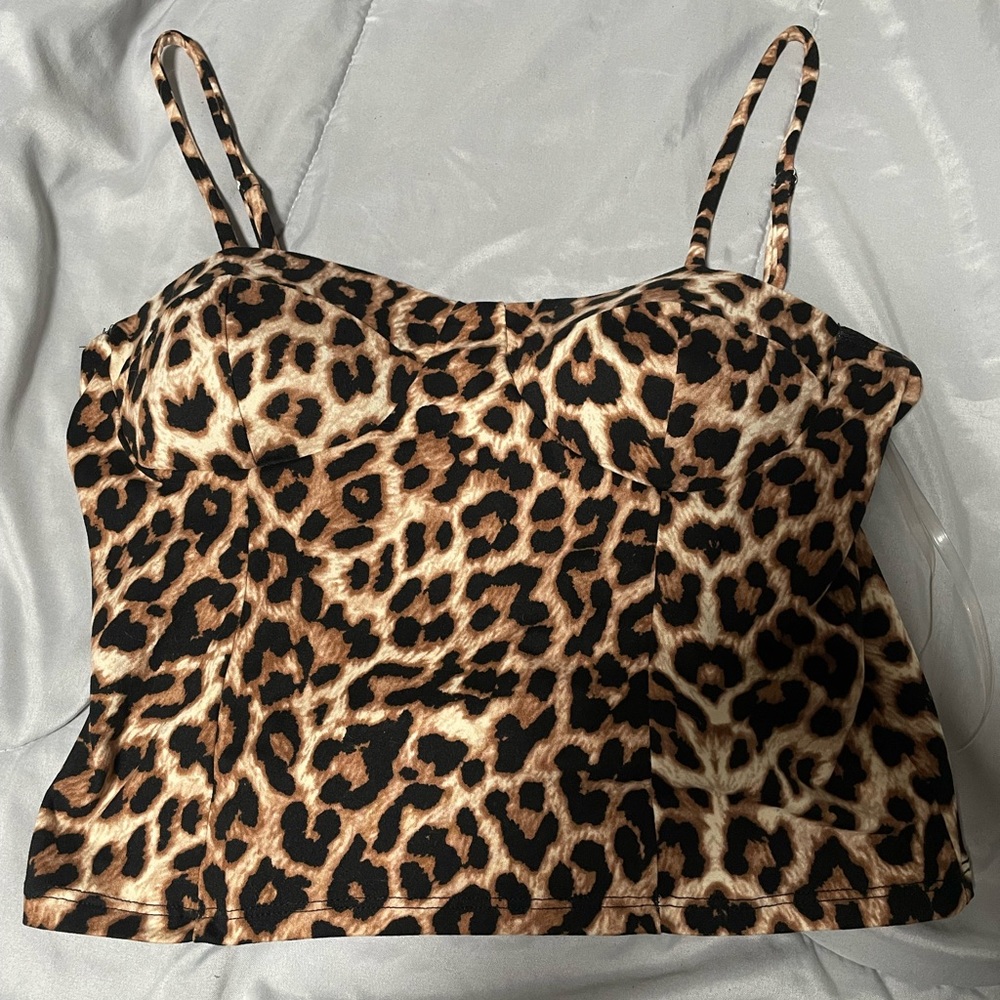 Y2K Cheetah Print Padded Top